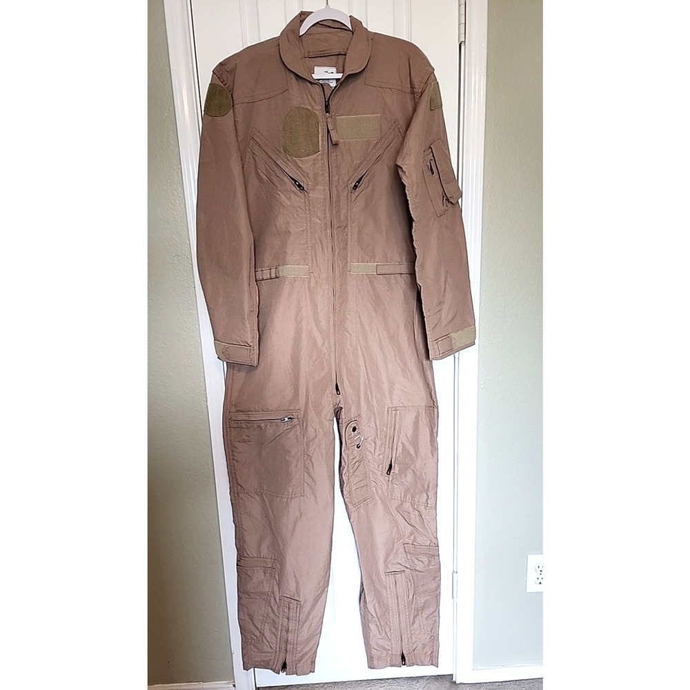 44L Khaki Tan Coveralls Flyers CWU-27/P Type 1 Class 1 Military Suit USAF Carter